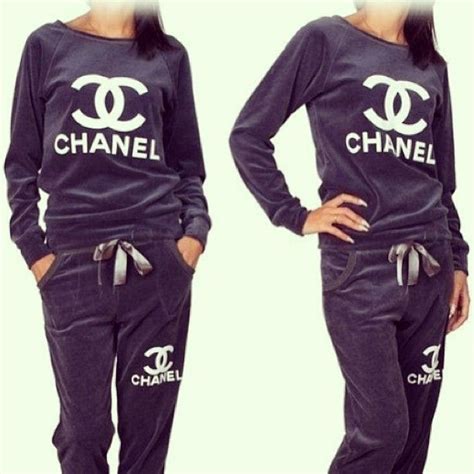 chanel pajamas blue|chanel tracksuit for women.